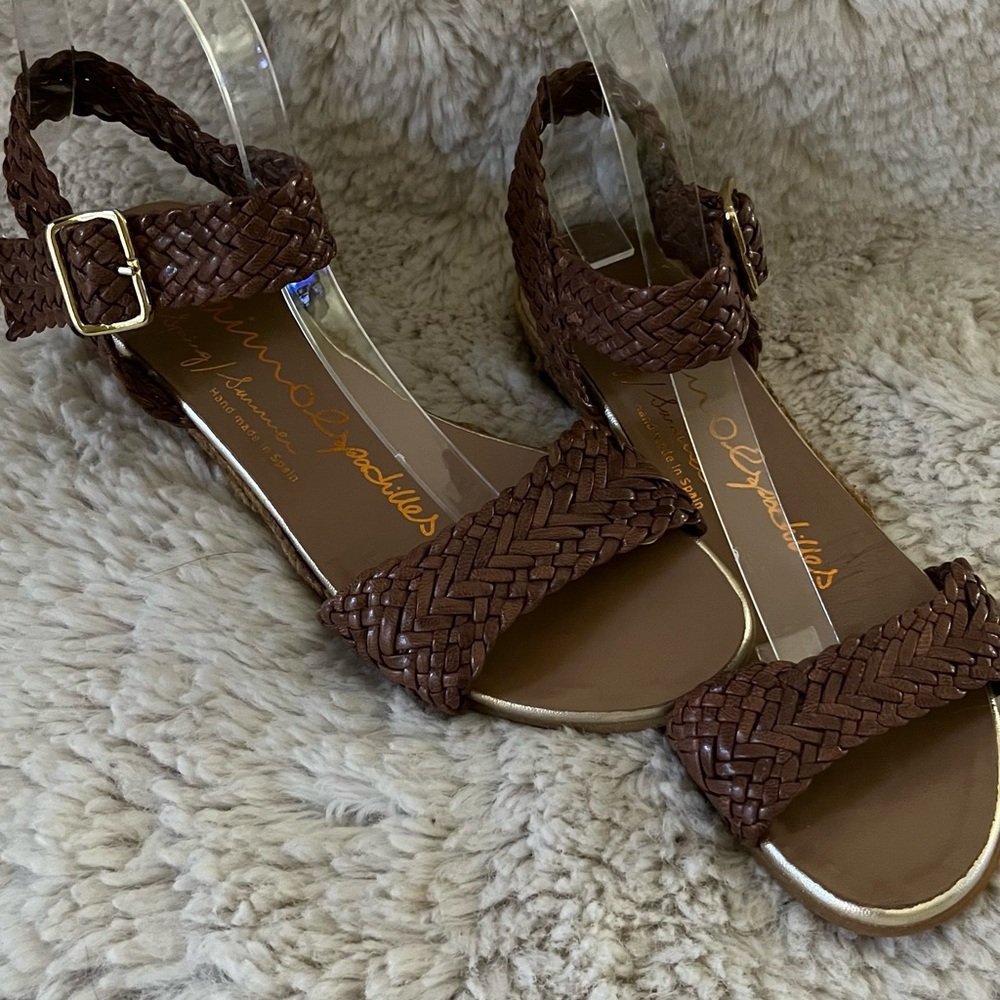 Gainnoespadrilles Dark Brown Woven Sandals…NWOT